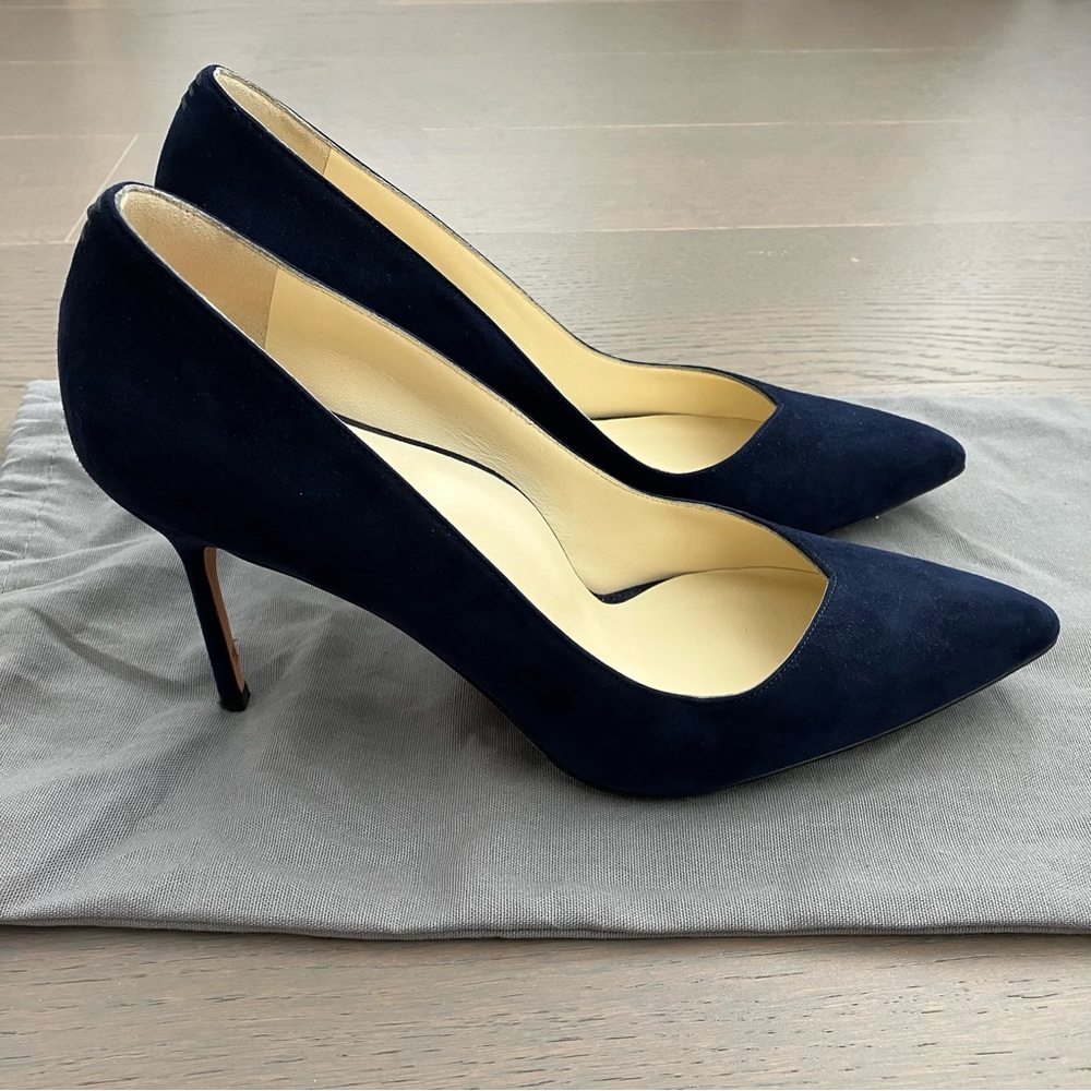 🆕 Sarah Flint Perfect Pump 85 in Navy Suede 💙